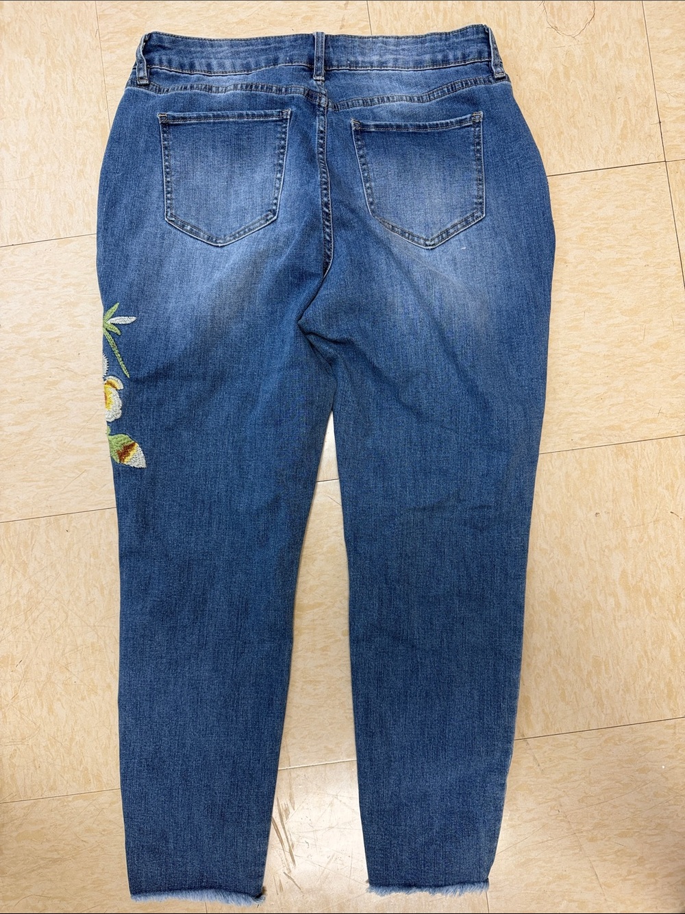 Royalty For Me Blue Embroidered Ankle Jeans - Picture 5 of 5